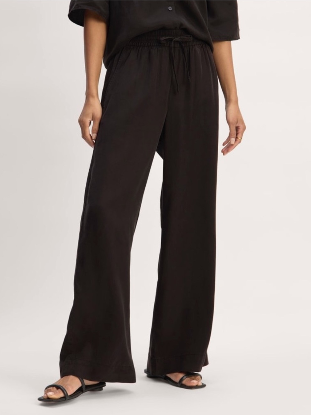 Everlane The Wide-Leg Pant in Butterlite Size L - Picture 4 of 14